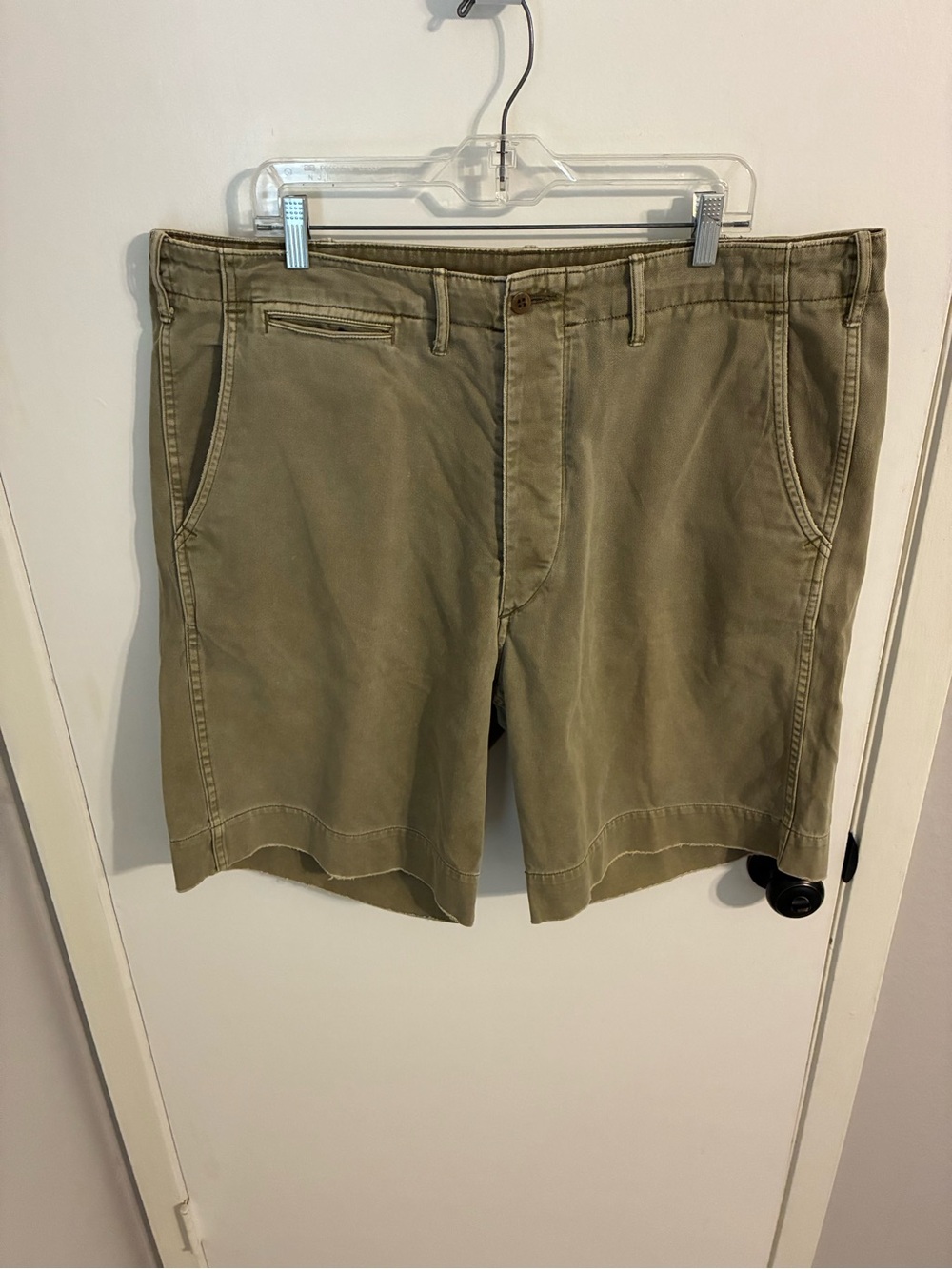 Ralph Lauren Doubled RL Faded Wash Green Chino Shorts